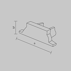 Комплект заглушек (для профиля ALM-1103-S-2M) 2 шт. ALM-1103-S-EC Maytoni Led Strip 642092 1