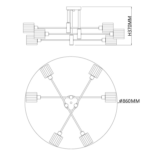 Потолочная люстра Escada Reflex 1140/6P Фото № 2