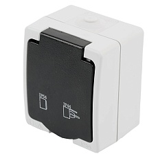 Розетка 1-местная с крышкой Stekker Велена PST16-11-54 32755