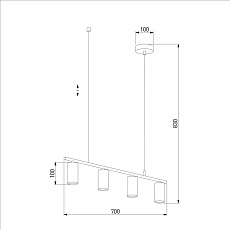 Подвесная люстра TK Lighting 4422 Logan White 1