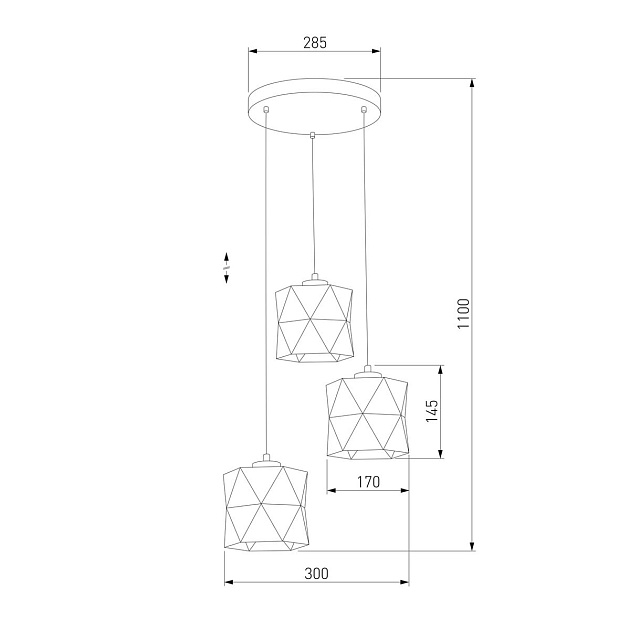 Подвесная люстра TK Lighting 1045 Siro Black Gold фото 3