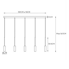 Подвесной светодиодный светильник Lucide Tubule 24401/35/30 1