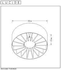 Потолочный светильник Lucide Zidane 77185/40/30 3