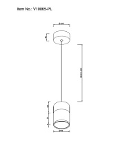 Подвесной светодиодный светильник Moderli Rinna V10865-PL 1