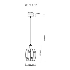 Подвесной светильник MyFar Huston MR1690-1P 1
