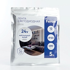 Светодиодная лента Feron 12W/m 480LED/m 2110SMD дневной белый 5M LS530 48271 2