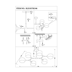 Потолочная люстра Evoluce Gimento SLE183702-06 1