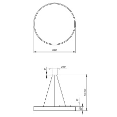 Подвесной светодиодный cветильник Geometria ЭРА Ring SPO-132-W-40K-088 88Вт 4000К белый Б0050560 1