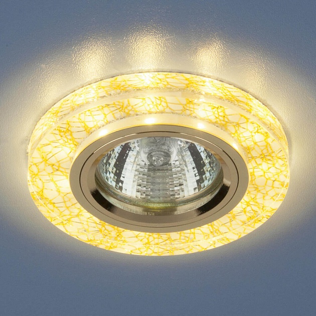 Встраиваемый светильник с двойной подсветкой Elektrostandard 8371 MR16 белый/золото a031514 фото 3