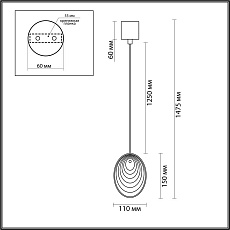 Подвесной светильник Odeon Light MUSSELS 5038/1A 2