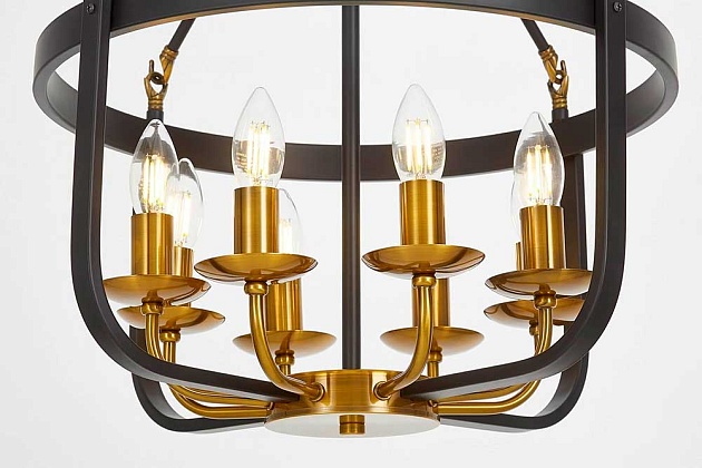 Подвесная люстра Lumina Deco Berling LDP 8024-8 BK+MD Фото № 2