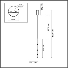 Подвесной светодиодный светильник Odeon Light L-Vision Aletta 6694/4L 1