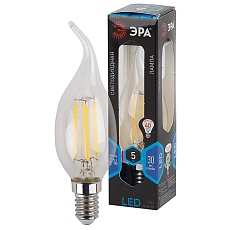 Лампа светодиодная филаментная ЭРА E14 5W 4000K прозрачная F-LED BXS-5W-840-E14 Б0019005 3