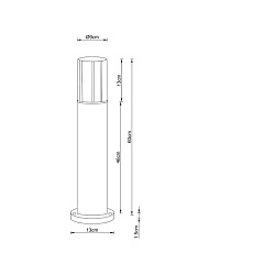 Уличный светильник Arte Lamp Seginus A6515PA-1BK 1