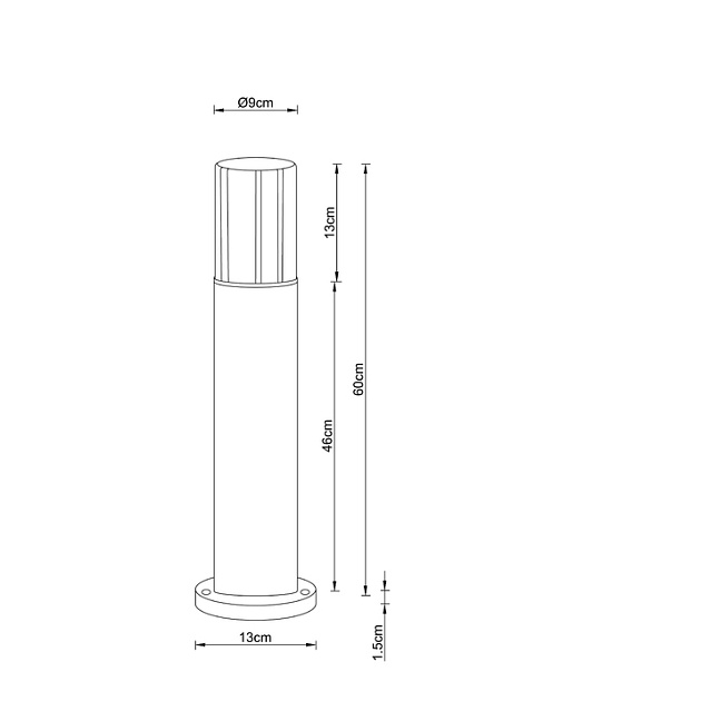 Уличный светильник Arte Lamp Seginus A6515PA-1BK Фото № 2