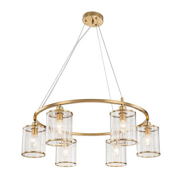 Подвесная люстра Indigo Dante 13022/6P Brass V000405 изображение 1 Подвесная люстра Indigo Dante 13022/6P Brass V000405 Фото № 1