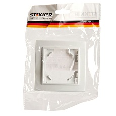 Рамка 1-постовая Stekker Эрна белый PFR00-9001-01 39623 2