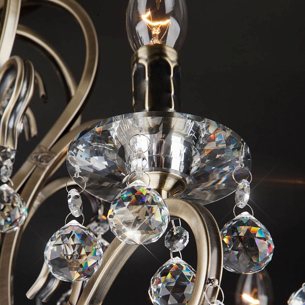 Подвесная люстра Eurosvet 12505/8 античная бронза Strotskis Фото № 3