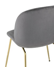 Кухонный стул Stool Group Турин велюр серый золотые ножки 8329 VELVET GREY 5