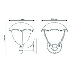 Уличный настенный светильник Gauss Aura GD027 4