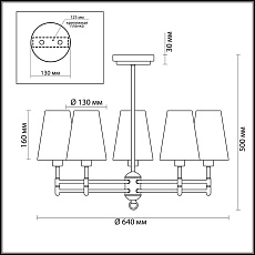 Подвесная люстра Lumion Neoclassi Doris 4436/5C 3