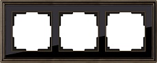 Рамка Werkel Palacio на 3 поста бронза/черный WL17-Frame-03 4690389103667