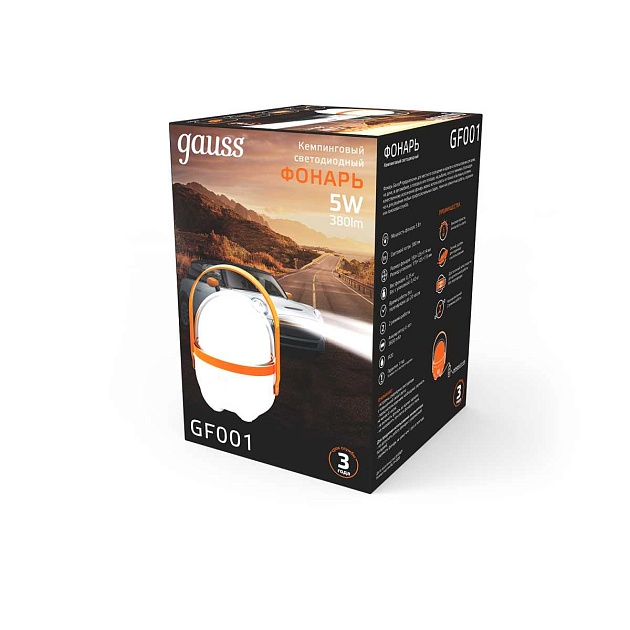 Кемпинговый светодиодный фонарь Gauss GF001 изображение 2 Кемпинговый светодиодный фонарь Gauss GF001 Фото № 2