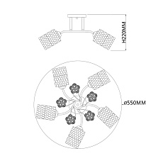 Потолочная люстра Escada Weigela 1113/5PL 1