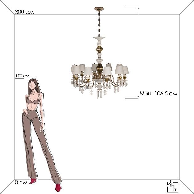 Подвесная люстра Loft IT Grace 10203/10 White Фото № 2