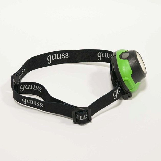 Налобный светодиодный фонарь Gauss от батареек 65х54 180 лм GF303 Фото № 7