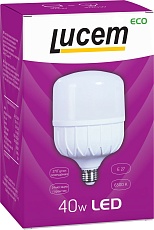 Лампа светодиодная Lucem E27 40W 6500K матовая FLLCB402765L 1