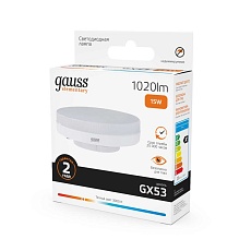 Лампа светодиодная Gauss GX53 15W 3000K матовая 83815 1