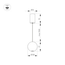 Подвесной светодиодный светильник Arlight SP-Elementa-Orb-R100-9W Warm3000 032765 1
