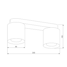 Потолочный светильник TK Lighting 6509 Vico Black Gold 1