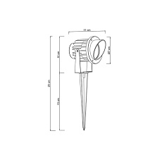 Ландшафтный светодиодный светильник Arte Lamp Elsie A1309IN-1BK 1