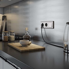 Выключатель одноклавишный проходной Werkel глянцевый никель W1112002 4690389157622 3