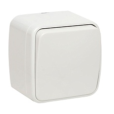 Минск Выключатель 1-клавишный ОП 10А белый EKF Basic EGV10-021-10