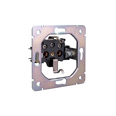 Розетка STRONG 1-ая с/з с/у, со шторками 16А антрацит KRANZ KR-78-0701-5 2