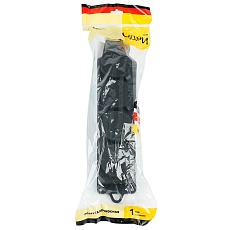 Розетка переносная 4-местная c/з, Stekker, RST16-24-44, 250В, 16А, IP44, черный 39019 1