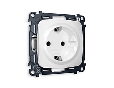 Комплект механизма электрической розетки AMBRELLA VOLT OMEGA Белый матовый с/з с шторками QUANT (OP1270, VM141) MO127010