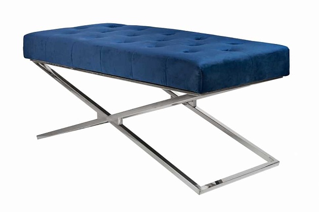 Банкетка ArtHomeDecor Cross ID-78 CR Blue Фото № 2