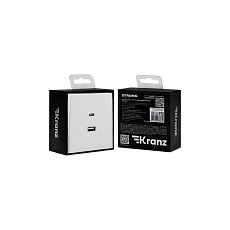 Розетка STRONG USB-A+Type-C 3А с функцией быстрой зарядки жемчуг KRANZ KR-78-0734-4 1