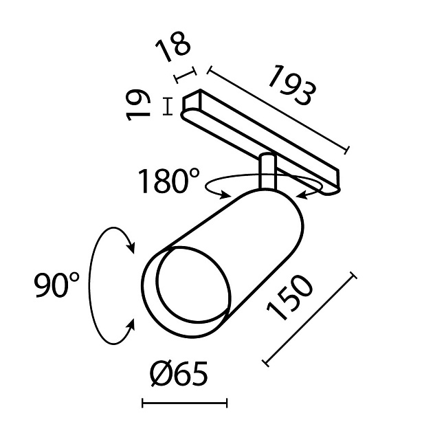Трековый светильник Maytoni Technical Focus LED TR032-2-20W2.7K-M-B Фото № 6