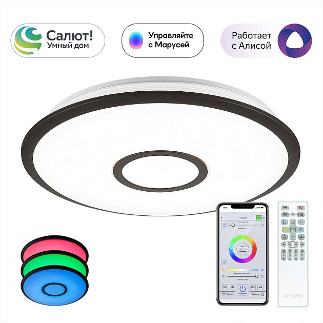 Потолочный светодиодный светильник Citilux Старлайт Смарт CL703A45G Фото № 1