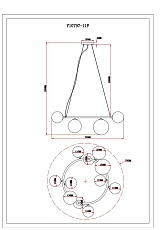 Подвесная люстра Moderli Renny V10797-11P 1