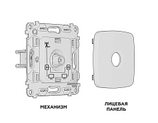 Комплект механизма TV розетки проходной AMBRELLA VOLT OMEGA Черный матовый 5-1000 MHz 4dB QUANT (OP8130, VM211) MO813030 1