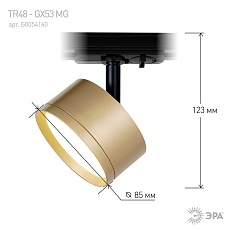 Трековый однофазный светильник ЭРА TR48 - GX53 MG Б0054160 2