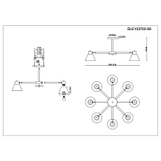 Потолочная люстра Evoluce Buve SLE103702-08 1