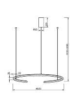 Подвесной светодиодный светильник Maytoni Motion MOD276PL-L20W3K1 1