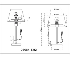 Настольная лампа Kink Light Верто 08084-T,02 4